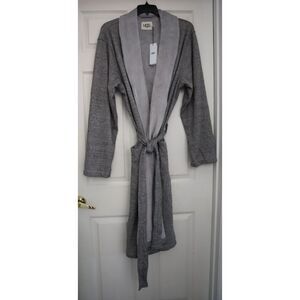 UGG 1096932 Men's Sz L/XL Gray Heather Robinson Cotton Fleece Robe